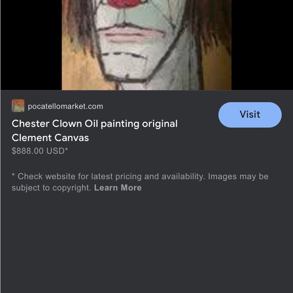 GORGEOUS SAD CLOWN OIL PAINTINGS! Message for more information ๐จ๐จ๐จ - Picture 4 of 13